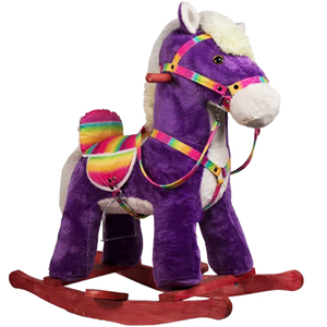 راکر اسب کودک چوبی بنفش -اسباب بازی